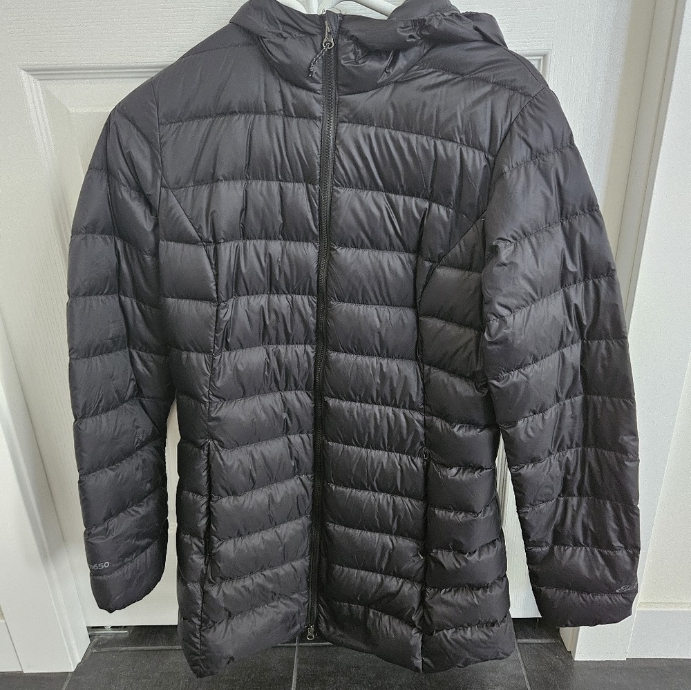 Eddie Bauer Black Quilted Hooded Puffer Jacket